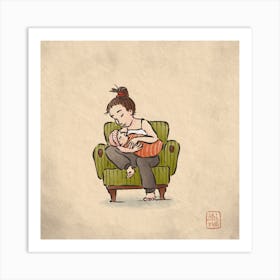 Mommy and baby Art Print