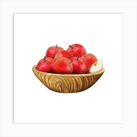 Red Apples In A Bowl Art Print