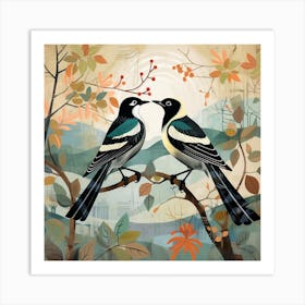 Bird In Nature Magpie 8 Art Print