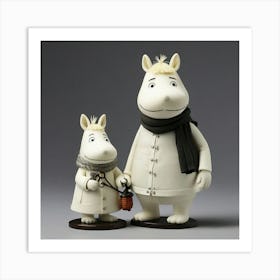 Moomin Figurine art print Art Print