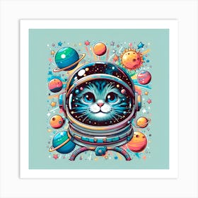 Cat In Space 2 Art Print