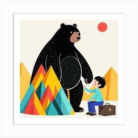 Illustration Of A Bear 14 Art Print