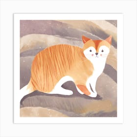 Orange Cat Art Print