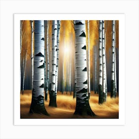 Birch Trees 24 Art Print