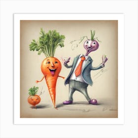 Carrot Man Art Print