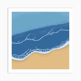 Sand And Waves Art Print