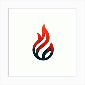 Fire Logo Design Art Print