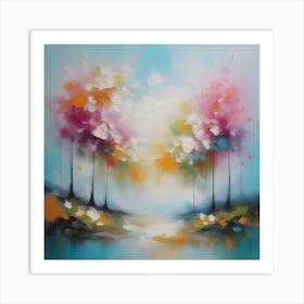 'Trees In Bloom' Art Print