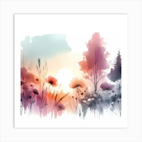 Watercolor Landscape 10 Art Print