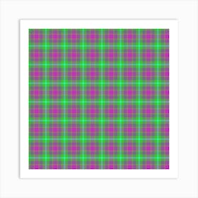 Purple And Green Tartan Art Print