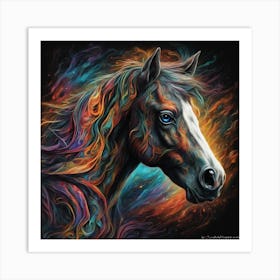 Fiery Horse Art Print