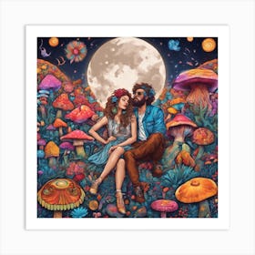 Psychedelic Love 3 Art Print