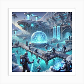 Icebound Order Technological Mastery Art Print