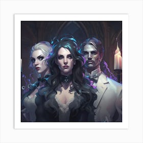 Vampires And Witches Art Print