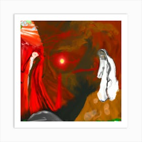 Jesus In The Desert Art Print