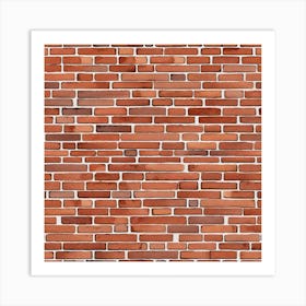 Red Brick Wall Art Print