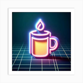 Neon Mug Art Print