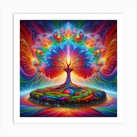 The tree of life rainbow Art Print