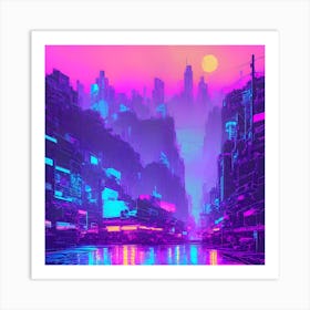 Purple City Art Print