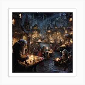 Gnome Village Art Print