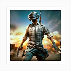 Pubg Player 1 Art Print