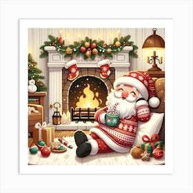 Christmas Santa Art Print