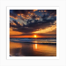 Sunset On The Beach 282 Art Print