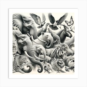 Animals Art Print