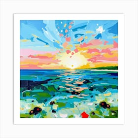 Sunset At The Beach 26 Art Print