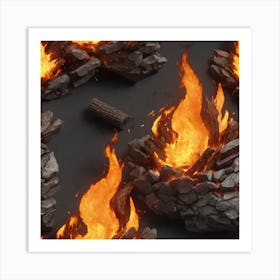 Fire texture Art Print