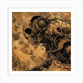 Robot Skull 1 Art Print