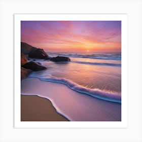 Sunset On The Beach 1 Art Print