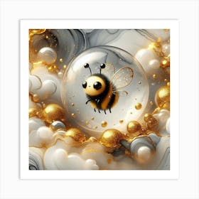 Bee In A Bubble Art Print