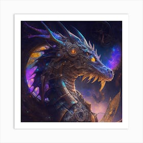 Steampunk Dragon 6 Art Print