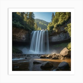 Waterfall In The Forest Art Print