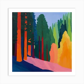 Colourful Abstract Sequoia National Park Usa 2 Art Print