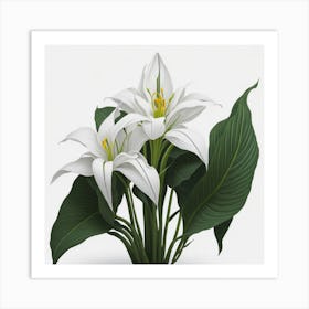 White Lily myluckycharm2 Art Print