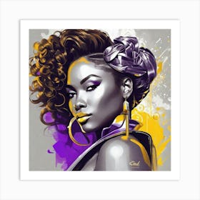 Purple And Gold Art Print