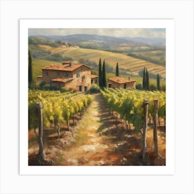 Vineyards Of Tuscany Art Print