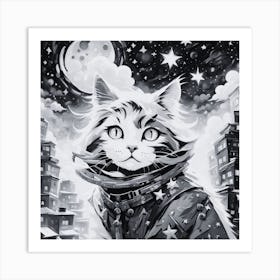 Cat In Space 1 Art Print