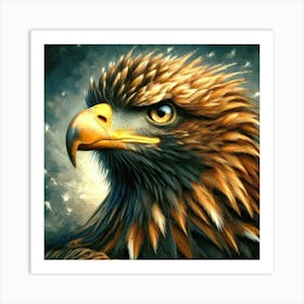 Eagle Painting - Impasto Oil painting Art Print