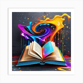 Colorful Book Art Print