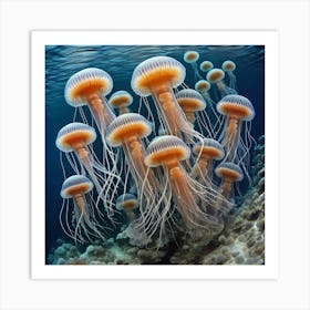 Jellyfishes 1 Art Print