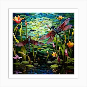 Dragonflies 43 Art Print