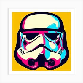 Stormtrooper Helmet Pop Art Art Print