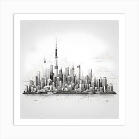 City Skyline Art Print