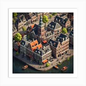 Aerial View Of A City 2 Art Print