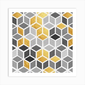 Geometric and golden composition 4 Art Print