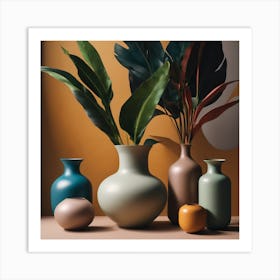 Planted vases Art Print