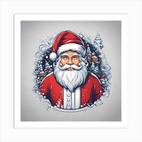 Santa Claus In The Forest Art Print